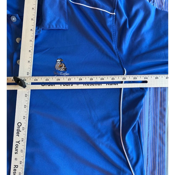 San Soleil Adult men's polo XL extra large blue long sleeve UPF 50 golf shirt - Picture 10 of 11